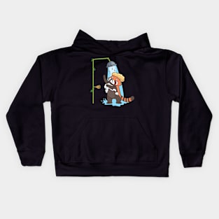 Red Panda taking a shower Kids Hoodie